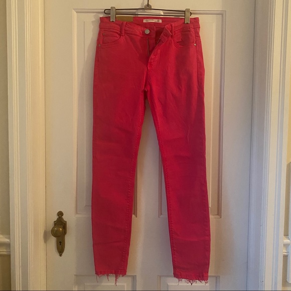 Zara Trafaluc Fuschia Pink Skinny Jeans Medium Rise